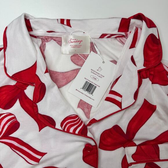 In My Sundays | NWT Red Holiday Bow Pajama Set - Picture 6 of 12